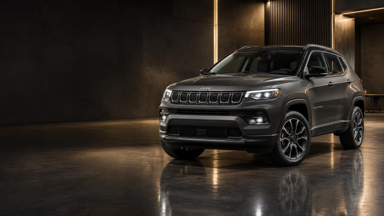 Jeep Compass em cenário automotivo premium